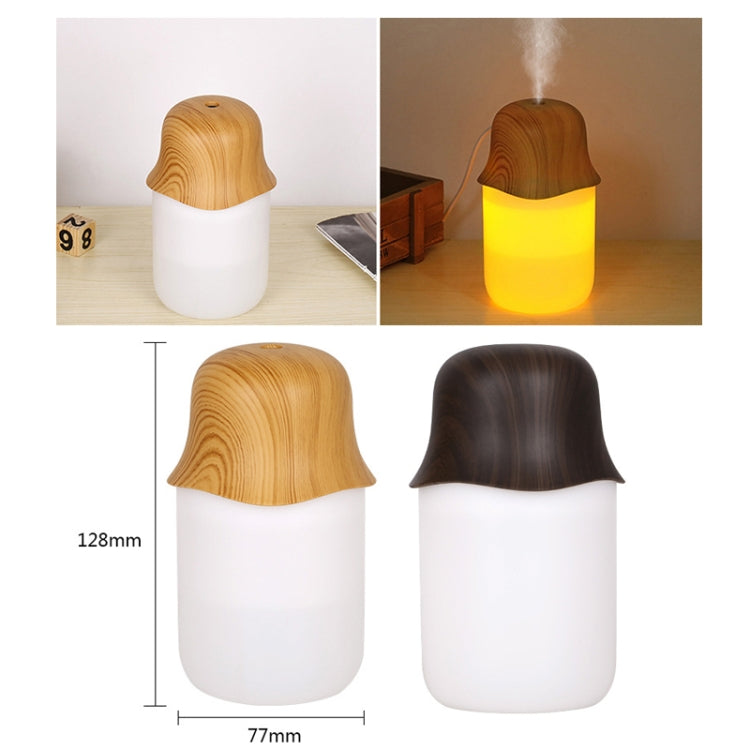 Desktop USB Humidifier Wood Grain Air Aromatherapy Night Light(Light Color) - Air Purifiers & Parts by buy2fix | Online Shopping UK | buy2fix