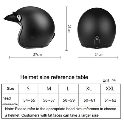 BYB 701 All Seasons Retro Motorcycle Helmet, Size: XXL(Bright Black) - Helmets by BYB | Online Shopping UK | buy2fix