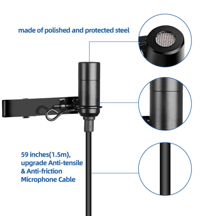 Q6 1 Drag 1 Wireless Lavalier With Stand USB Computer Recording Microphone Live Phone SLR Lavalier Microphone - Consumer Electronics by buy2fix | Online Shopping UK | buy2fix