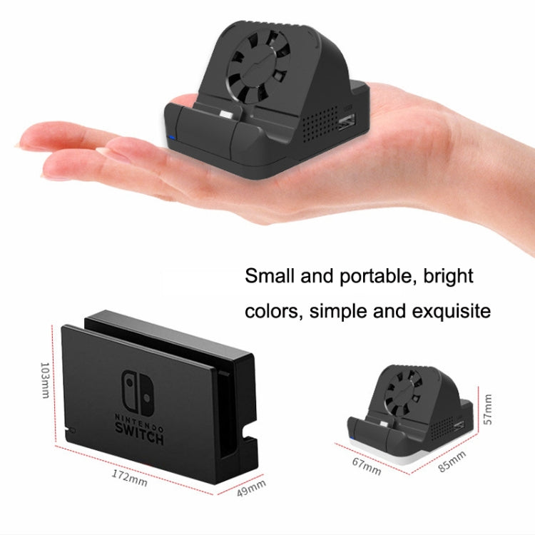 For Nintendo Switch / Switch OLED SW300 HDMI Video Casting Converter Cooling Fan Base Charger(Black) - Charger & Power by buy2fix | Online Shopping UK | buy2fix