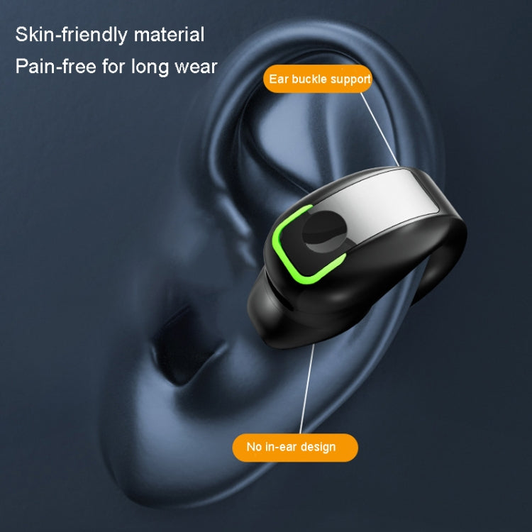 GD28 IPX4 Waterproof Single-ear Lightweight Clip Ear Bluetooth Earphone(White) - Bluetooth Earphone by buy2fix | Online Shopping UK | buy2fix