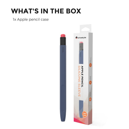 For Apple Pencil 1 AhaStyle PT180-2 Silicone Protective Case Anti-Slip And Anti-Drop Capacitive Pen Case(Midnight Blue) - Pencil Accessories by AhaStyle | Online Shopping UK | buy2fix