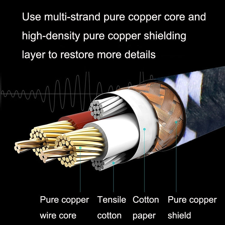 1m 2 Straight Head 6.35mm Guitar Cable Oxygen-Free Copper Core TS Large Two-core Cable -  by buy2fix | Online Shopping UK | buy2fix