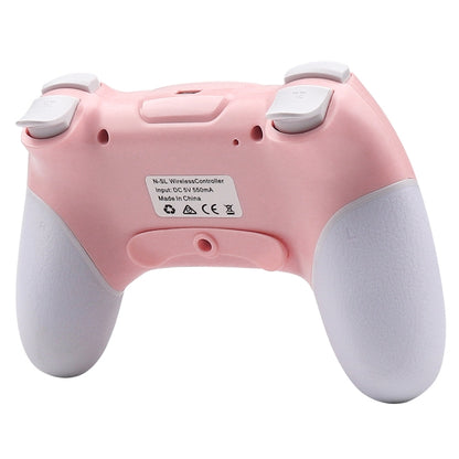 For Nintendo Switch Pro Wireless Bluetooth Handle with Macro Programming & Somatosensory Wake-up(White Pink) - Gamepads by buy2fix | Online Shopping UK | buy2fix