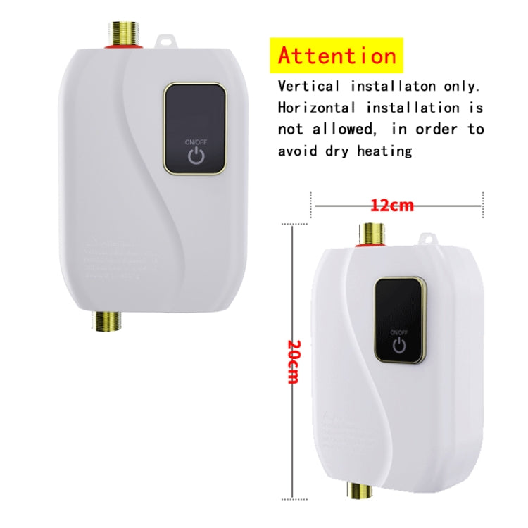 Instant Water Heater Mini Kitchen Quick Heater Household Hand Washing Water Heater US Plug(White) - Water Heaters & Parts by buy2fix | Online Shopping UK | buy2fix