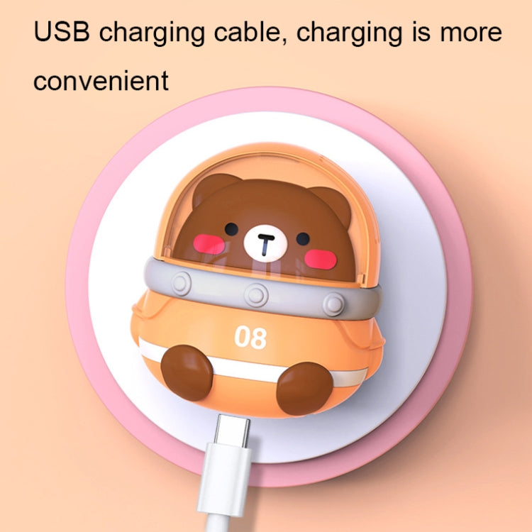 CS1327 Small USB Charging Cartoon Hanging Neck Fan Portable Leafless Silent Mini Fan(Cat) - Electric Fans by buy2fix | Online Shopping UK | buy2fix