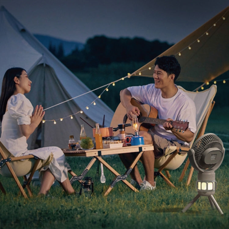 QW-F33 Tripod Outdoor Camping Light Fan Tent USB Charging Detachable Shaking Head Ceiling Fan(White) - Electric Fans by buy2fix | Online Shopping UK | buy2fix