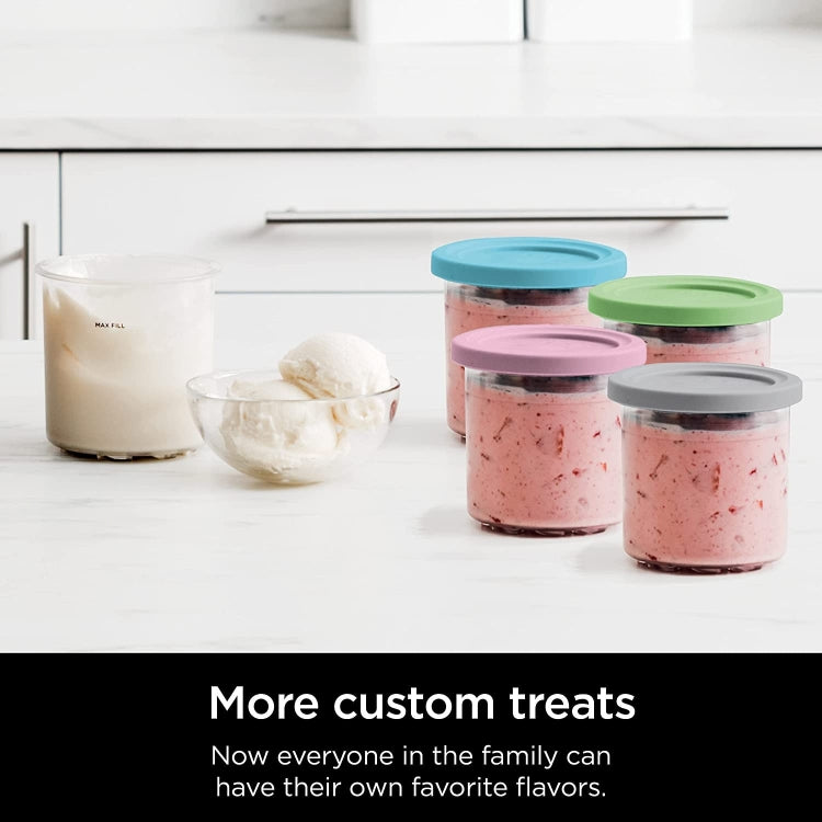 For Ninja NC299AMZ NC300 Ice Cream Storage Containers with Lids, Speci: 2 Cups - Kitchen Machine Accessories by buy2fix | Online Shopping UK | buy2fix