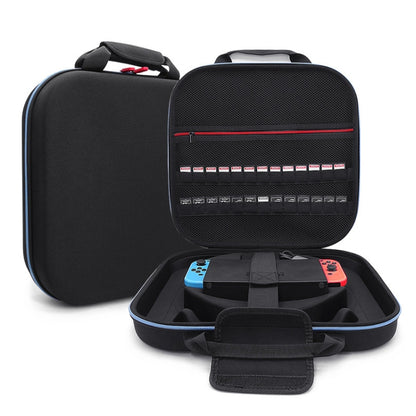 For Nintendo Switch Double Fitness Ring Storage Bag EVA Portable Hard Shell Host Package Accessories(Black) - Bags by buy2fix | Online Shopping UK | buy2fix