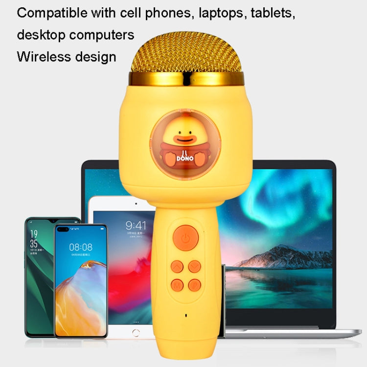 Children Wireless Microphone Bluetooth Phone Singing Microphone(Yellow) - Microphone by buy2fix | Online Shopping UK | buy2fix