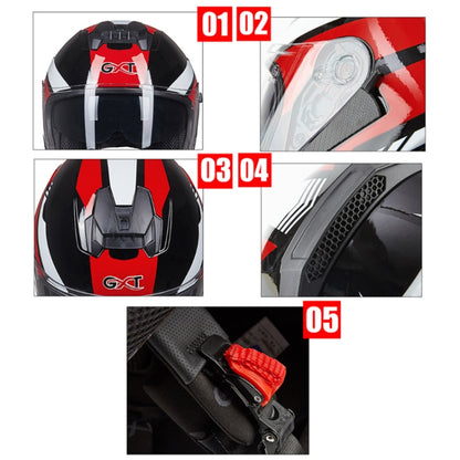 GXT Electric Vehicle Four Seasons Sun Protection & Windshield Double Lens Helmet, Size: M(Bright Black Red) - Helmets by GXT | Online Shopping UK | buy2fix