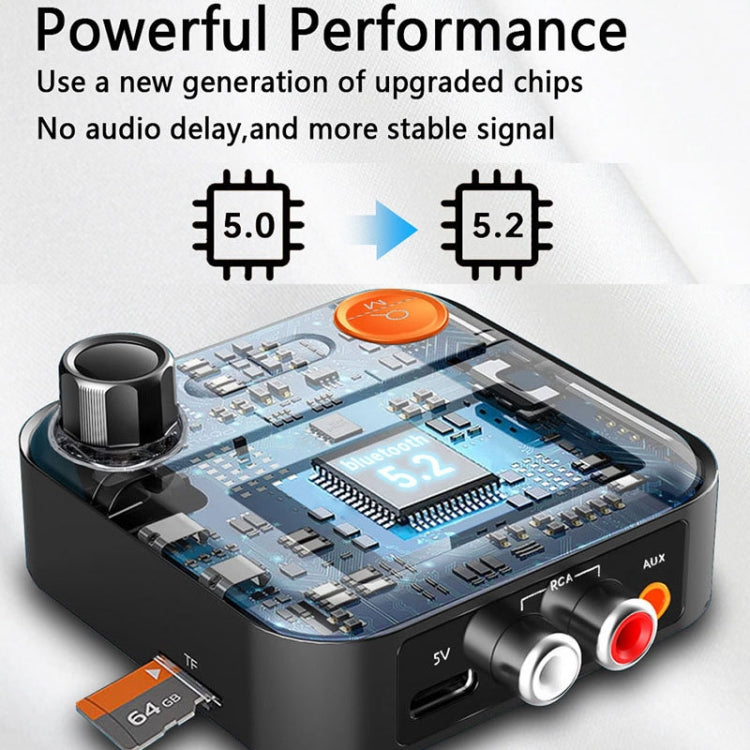 BR05 AUX 2RCA TF Bluetooth Adapter Wireless Receiver Transmitter - Audio Receiver Transmitter by buy2fix | Online Shopping UK | buy2fix