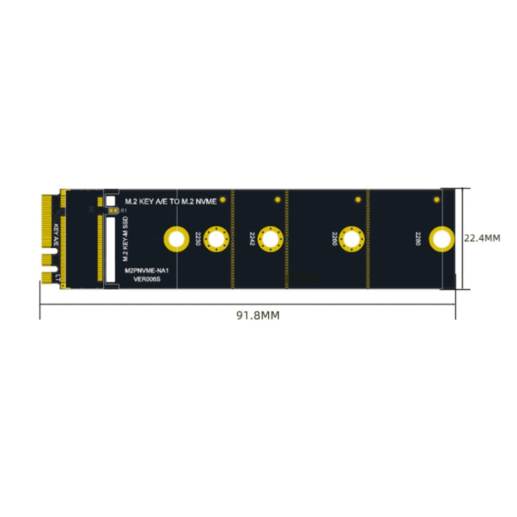 M2 KEY A/E to NVME KEY-M Adapter Expansion Card WIFI Interface - Add-on Cards by buy2fix | Online Shopping UK | buy2fix