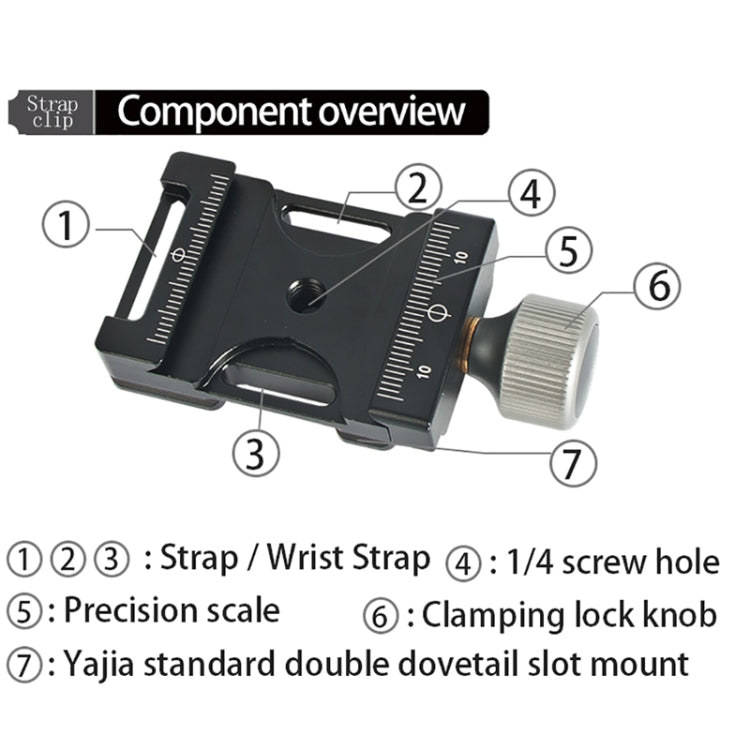 BEXIN QJ-05 Camera Shoulder Strap Clamp Quick Release Plate Clamp Ball Head Adapter - Quick Release Plate by BEXIN | Online Shopping UK | buy2fix