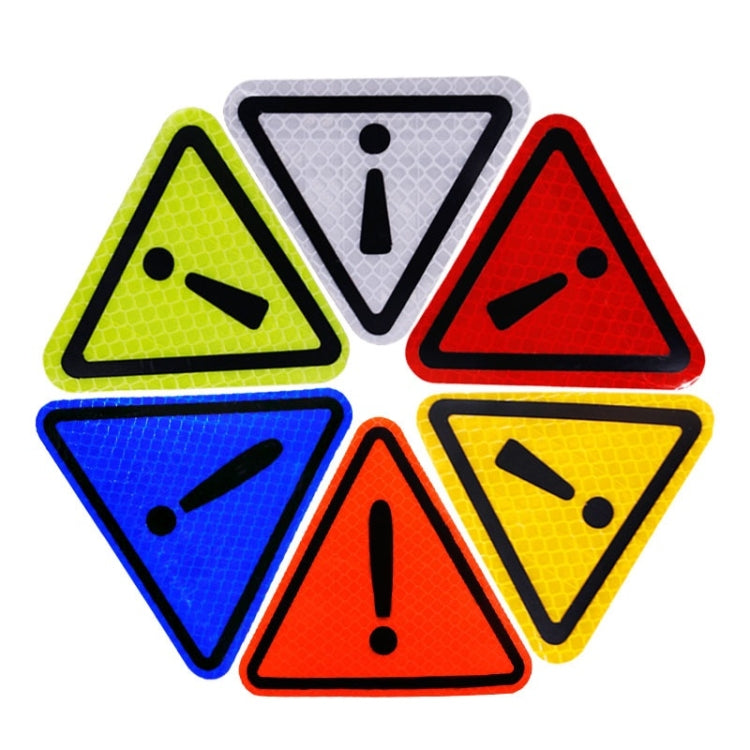 10pcs Car Tail Triangle Reflective Stickers Safety Warning Danger Signs Car Stickers(Red) - Warning Sticker by buy2fix | Online Shopping UK | buy2fix