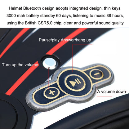 KUQIBAO Motorcycle Smart Bluetooth Sun Protection Double Lens Safety Helmet, Size: XXL(Matte Black) - Helmets by KUQIBAO | Online Shopping UK | buy2fix