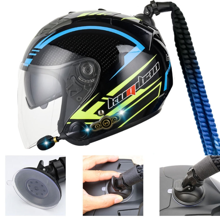 KUQIBAO Motorcycle Bluetooth Headset Double Lens Helmet With Braid, Size: XXL(Bright Black Phantom Fiber) - Helmets by KUQIBAO | Online Shopping UK | buy2fix