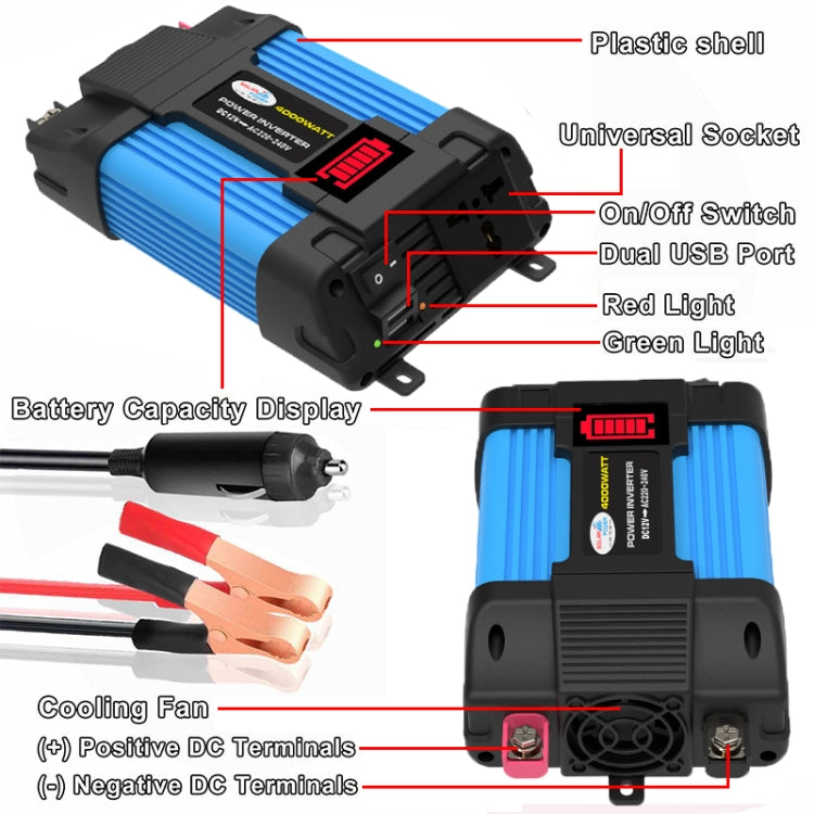 12V-110V 300W SOLIKE TECH Vehicle Inverter Sine Wave Convertor Auto Inverter - Pure Sine Wave by SOLIKE TECH | Online Shopping UK | buy2fix