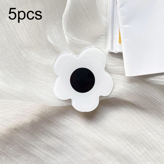 5pcs Sunflower Drip Glue Airbag Mobile Phone Holder(White Flower) - Ring Holder by buy2fix | Online Shopping UK | buy2fix