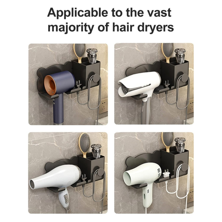 For Dyson Hair Dryer Wall-Mounted Holder Bathroom Shelf Storage Rack, Style: Upgrade Black - Hair Dryers & Accessories by buy2fix | Online Shopping UK | buy2fix