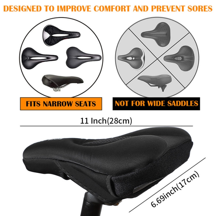 WEST BIKING Bike Cushion Cover Thick Silicone Quick Release Seat Cushion(Black) - Bicycle Saddle by WEST BIKING | Online Shopping UK | buy2fix