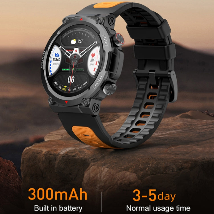 S56T Heart Rate/Blood Oxygen/Sleep Monitoring Bluetooth Call Outdoor Waterproof Smart Watch(Black) - Smart Watches by buy2fix | Online Shopping UK | buy2fix