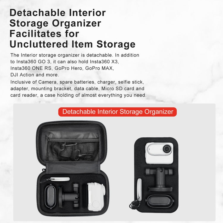 For Insta360 GO 3 AMagisn Hard Shell Storage Bag Waterproof Bag(Yellow) - Case & Bags by aMagisn | Online Shopping UK | buy2fix