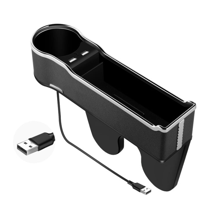 Car Seat Gap Storage Box Multifunctional Mobile Phone USB Charger, Color: Standard Black - Stowing Tidying by buy2fix | Online Shopping UK | buy2fix