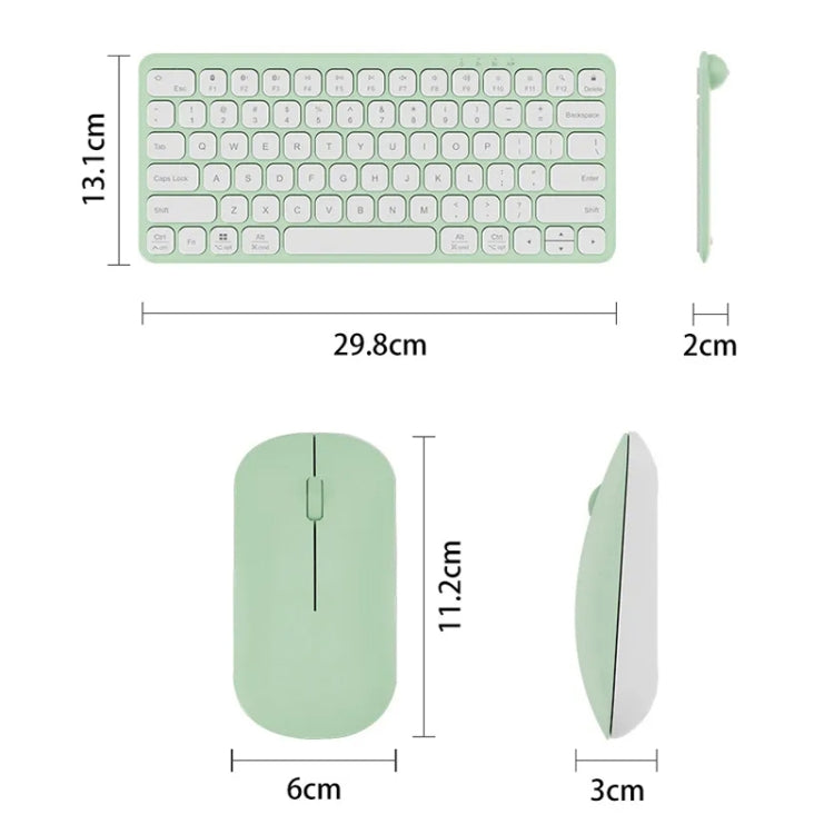 B087 2.4G Portable 78 Keys Dual Mode Wireless Bluetooth Keyboard And Mouse, Style: Keyboard Mouse Set Pink - Wireless Keyboard by buy2fix | Online Shopping UK | buy2fix