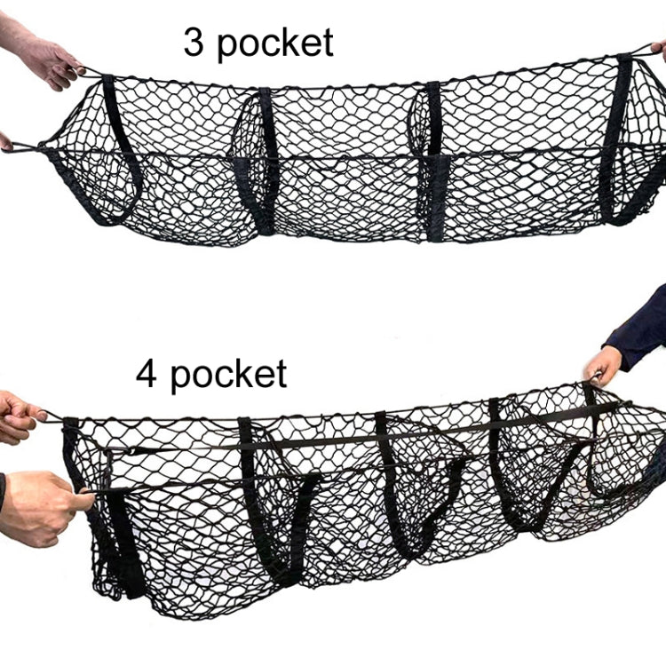 Pickup Truck Three-dimensional Net Bag Off-road Vehicle Trunk Luggage Net Bag, Size: 110x30cm(Four Pocket) - Stowing Tidying by buy2fix | Online Shopping UK | buy2fix