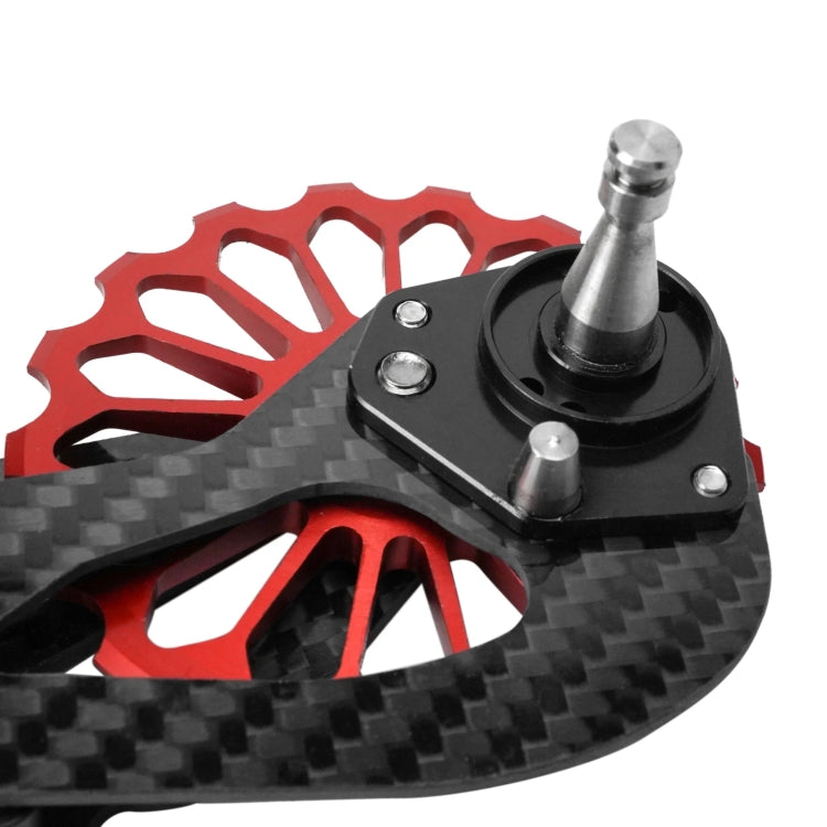 Carbon Fiber Guide Wheel For Road Bike Bicycle Bearing Rear Derailleur Guide Wheel Parts, Model Number: SD1 Red - Guide wheels by BIKERSAY | Online Shopping UK | buy2fix