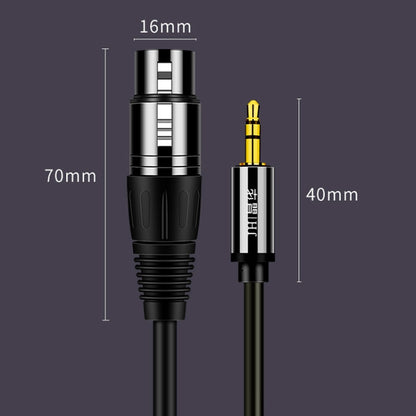 JINGHUA 3.5mm Male To XLR Female Microphone Cable Computer Mixer Audio Cable, Length: 5m - Microphone Audio Cable & Connector by JINGHUA | Online Shopping UK | buy2fix