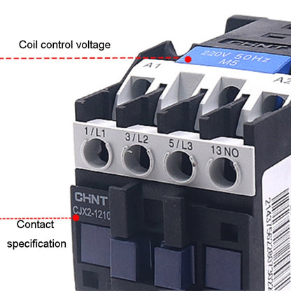 CHNT CJX2-9511 95A 220V Silver Alloy Contacts Multi-Purpose Single-Phase AC Contactor - Relays by CHNT | Online Shopping UK | buy2fix