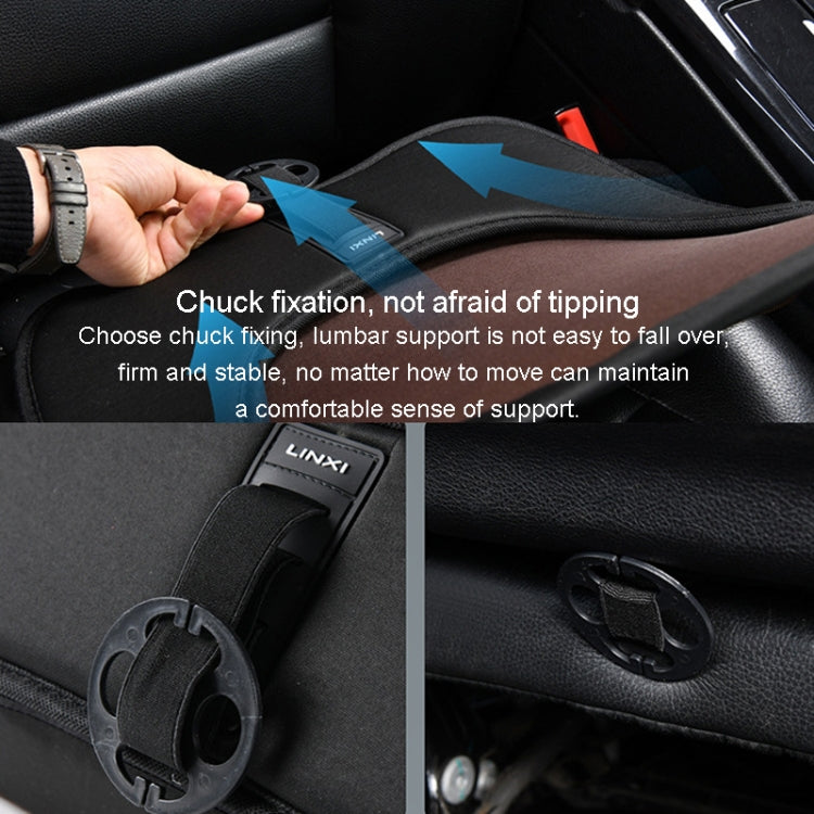 LINXICP 3 In 1 Car Seat Lumbar Cushion Summer Special Memory Foam Breathable Car Back Pad(Black) - Seat Accessories by LINXICP | Online Shopping UK | buy2fix