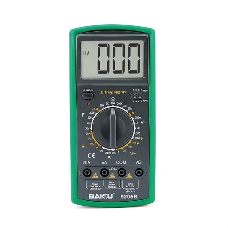 BAKU BK-9205B Measuring Capacitance Current Large Screen Display All-round Burn-proof Digital Multimeter - Digital Multimeter by BAKU | Online Shopping UK | buy2fix