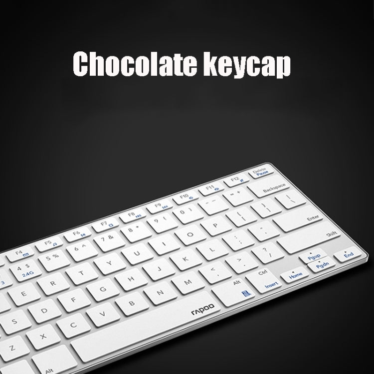 Rapoo 9000G 78 Keys Multi-modes Wireless Keyboard and Mouse Set(White) - Wireless Keyboard by Rapoo | Online Shopping UK | buy2fix