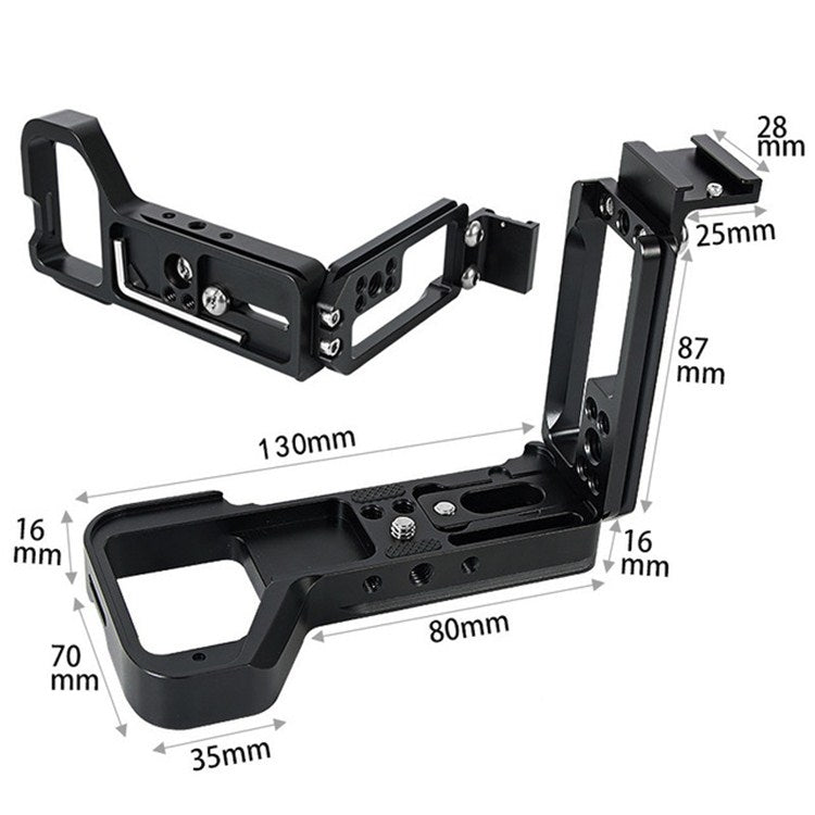 BEXIN Push-Pull Type Vertical Shoot Quick Release L Plate Bracket Base Holder with Hot Shoe for Sony ILCE-7RM4 / A7R4 / A7R IV - Camera Accessories by BEXIN | Online Shopping UK | buy2fix