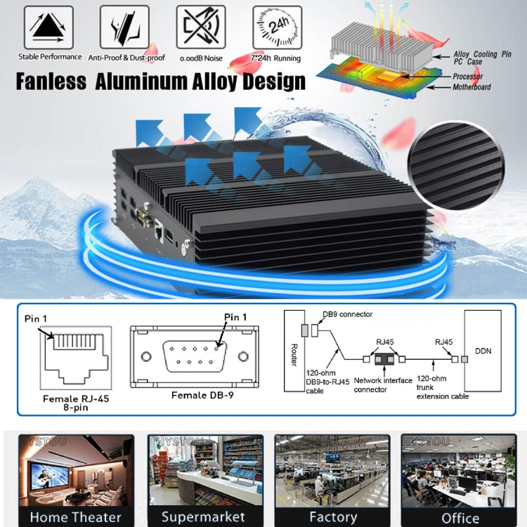 HYSTOU P09-6L Windows / Linux System Mini PC, Intel Celeron 3865U 2 Core 2 Threads up to 1.80GHz, Support mSATA, 8GB RAM DDR3 + 256GB SSD 500GB HDD - Computer & Networking by HYSTOU | Online Shopping UK | buy2fix