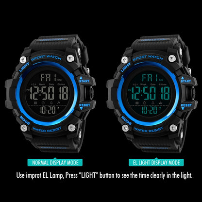 SKMEI 1384 Multifunctional Men Outdoor Fashion Noctilucent Waterproof LED Digital Watch (Khaki) - LED Digital Watches by SKMEI | Online Shopping UK | buy2fix