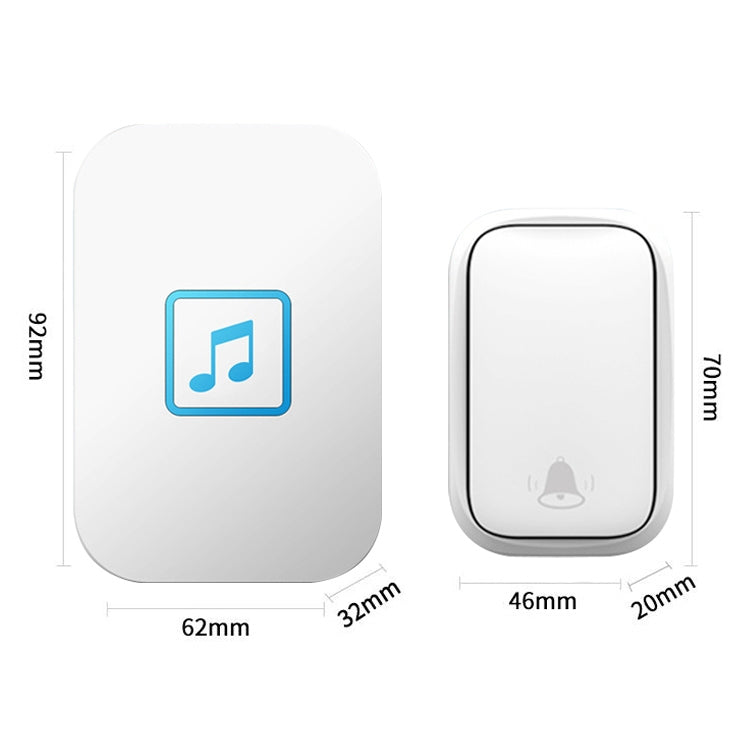 CACAZI FA86 Self-Powered Smart Home Wireless Doorbell, UK Plug(White) - Wireless Doorbell by CACAZI | Online Shopping UK | buy2fix